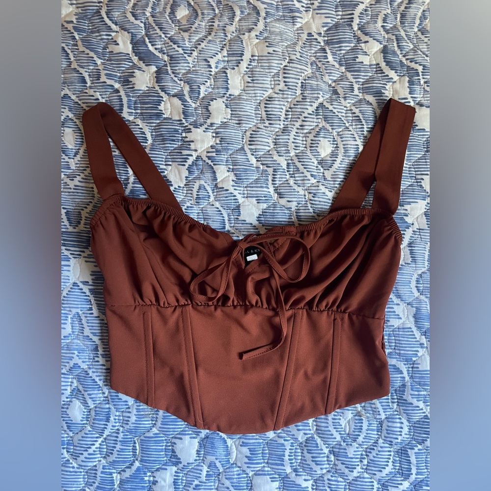 Kendall & Kylie Corset Cropped Top